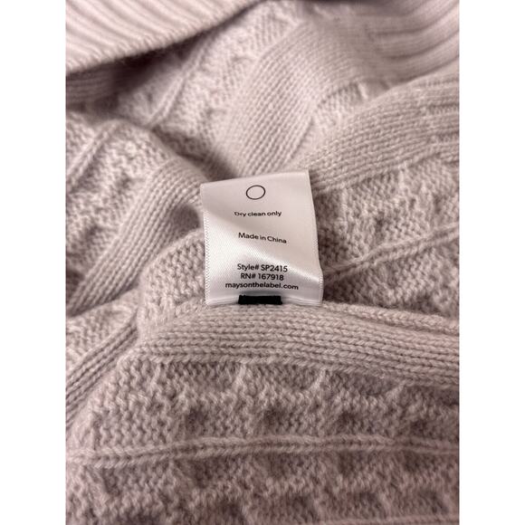 Mayson The Label Sweater Small Womens Cashmere Wool Cable Knit Relax Fit - Picture 9 of 9
